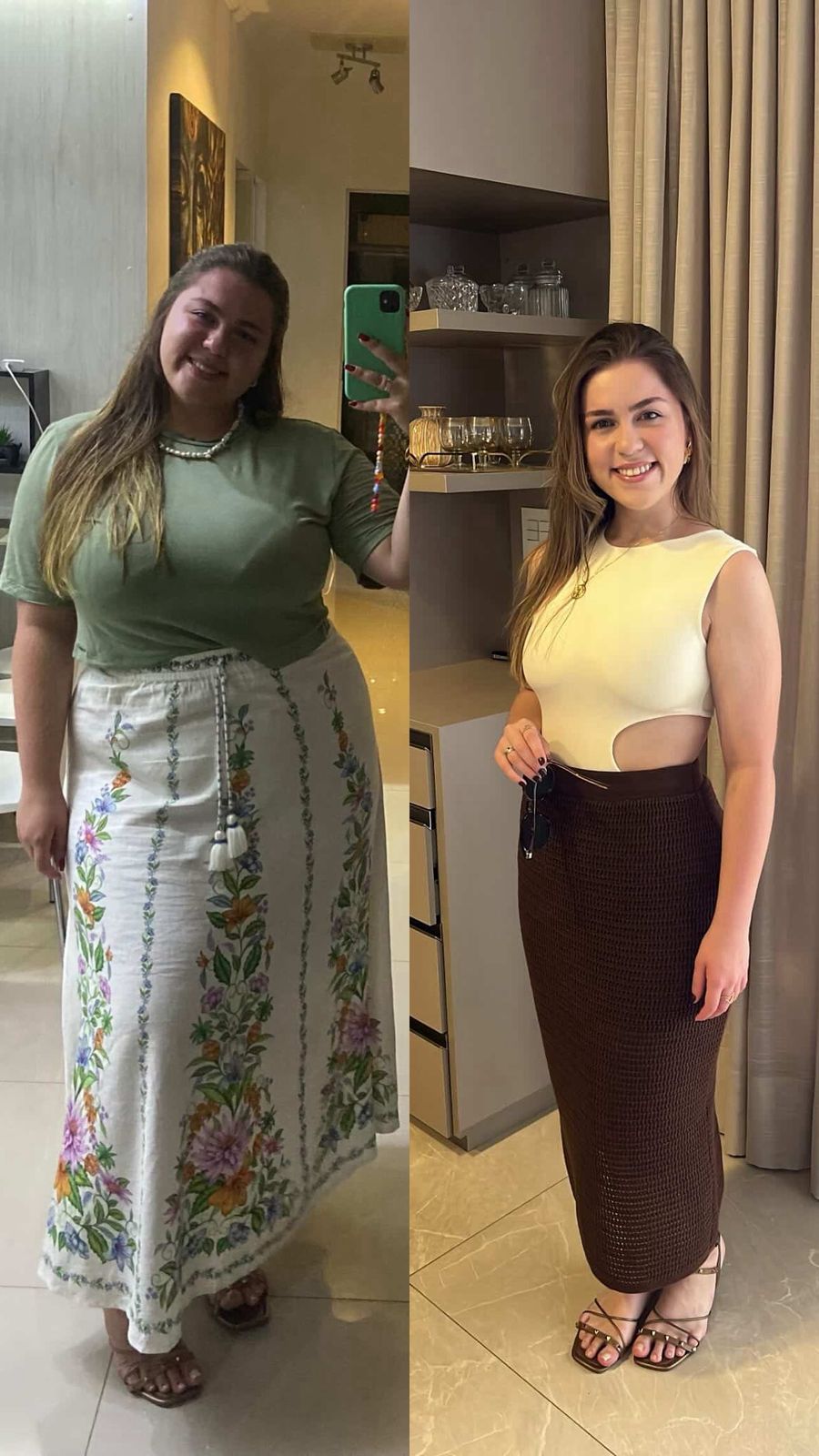 Antes e depois — Eduarda Inês